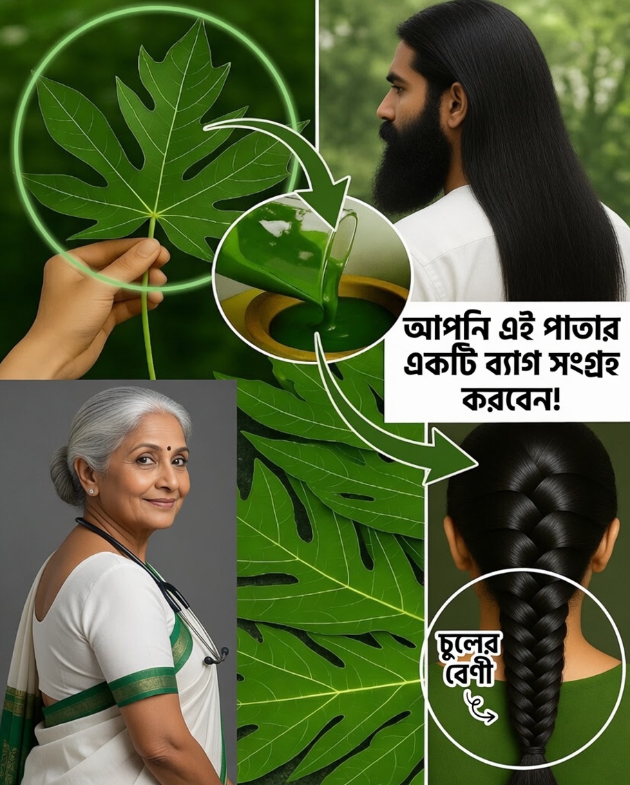 পেঁপে পাতাঃ আরও মজবুত ও উজ্জ্বল চুল পেতে অনেকেই যে প্রাকৃতিক গোপন উপায় ব্যবহার করেন