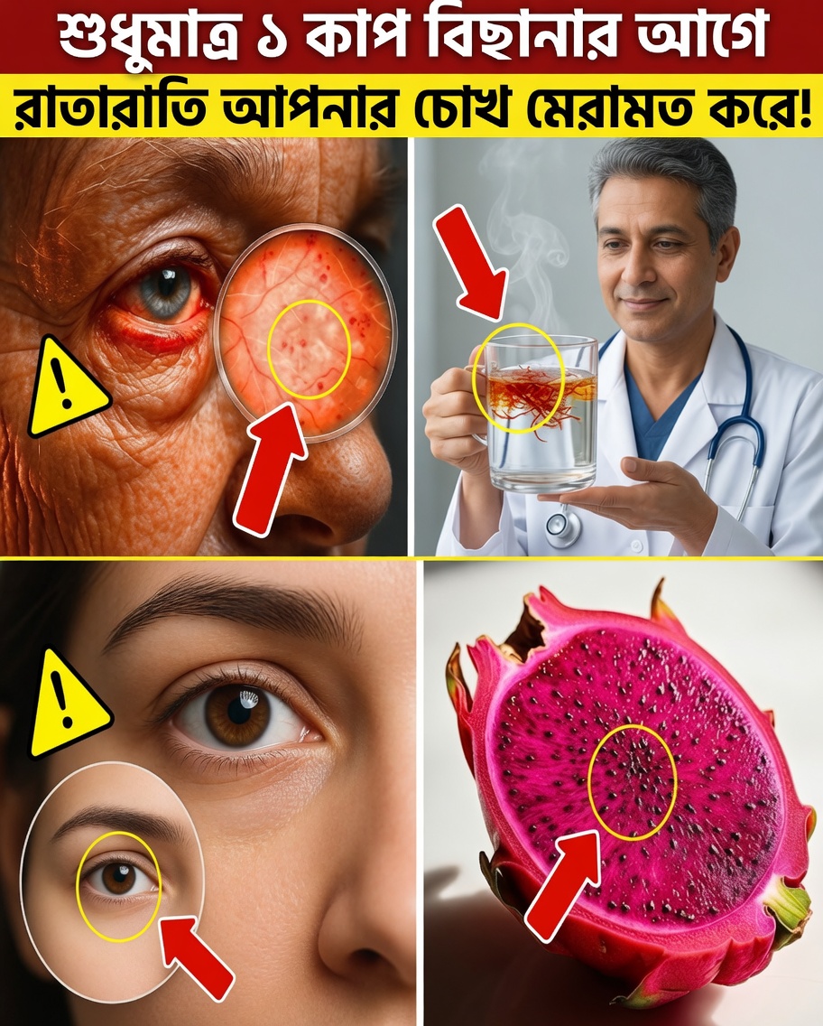 ঘুমানোর আগে এই প্রাকৃতিক পানীয়টি পান করুন, যা আপনার চোখ মেরামতে সাহায্য করবে এবং ঘুমের মধ্যে আরও পরিষ্কার দৃষ্টি সমর্থন করবে