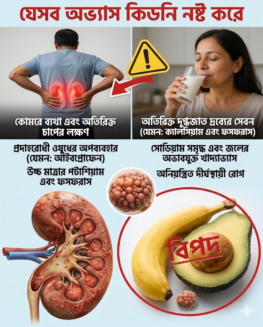 ৮টি দৈনন্দিন অভ্যাস যা আপনার কিডনির ক্ষতি করতে পারে — এবং কীভাবে এগুলোকে মৃদুভাবে ঠিক করবেন