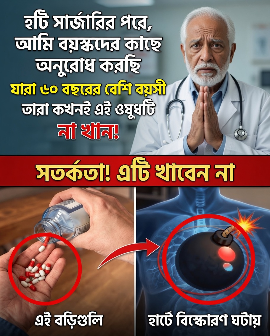 শিরোনাম: ৬০-এর পর সাধারণ ব্যথানাশক কি হৃদযন্ত্রে প্রভাব ফেলতে পারে? যা খুব কম মানুষ জানে