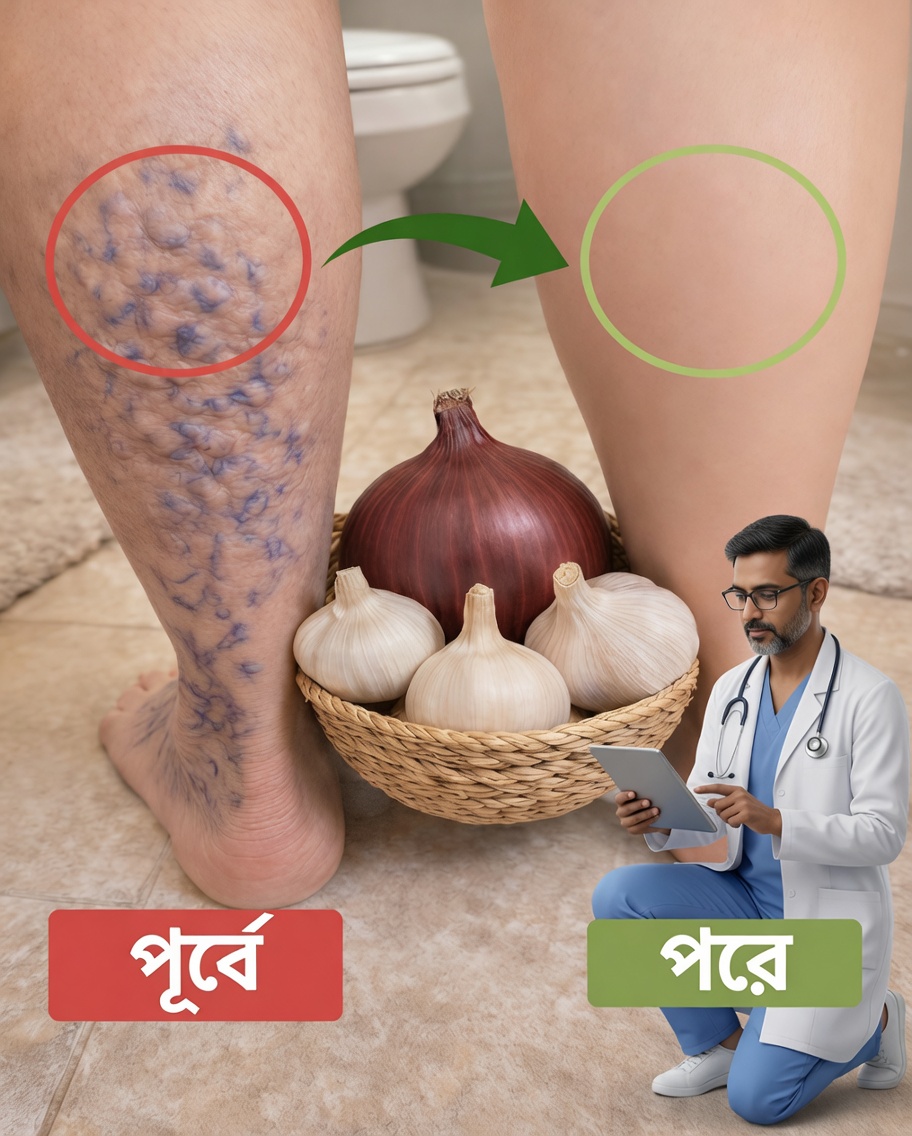 অস্বস্তিকর শিরা থেকে মুক্তি পান: পেঁয়াজ, রসুন ও ভিনেগার দিয়ে রান্নাঘরের গোপন রহস্য