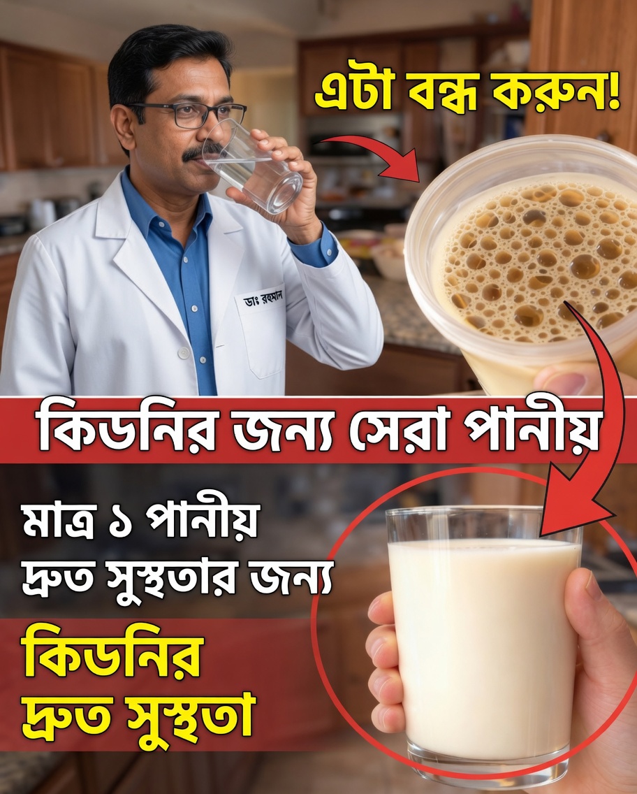 কিডনির স্বাস্থ্যের জন্য সেরা ৫টি পানীয়: ছোট ছোট অভ্যাস যা ক্রিয়াটিনিন ও প্রোটিনিউরিয়া নিয়ন্ত্রণে সহায়তা করতে পারে