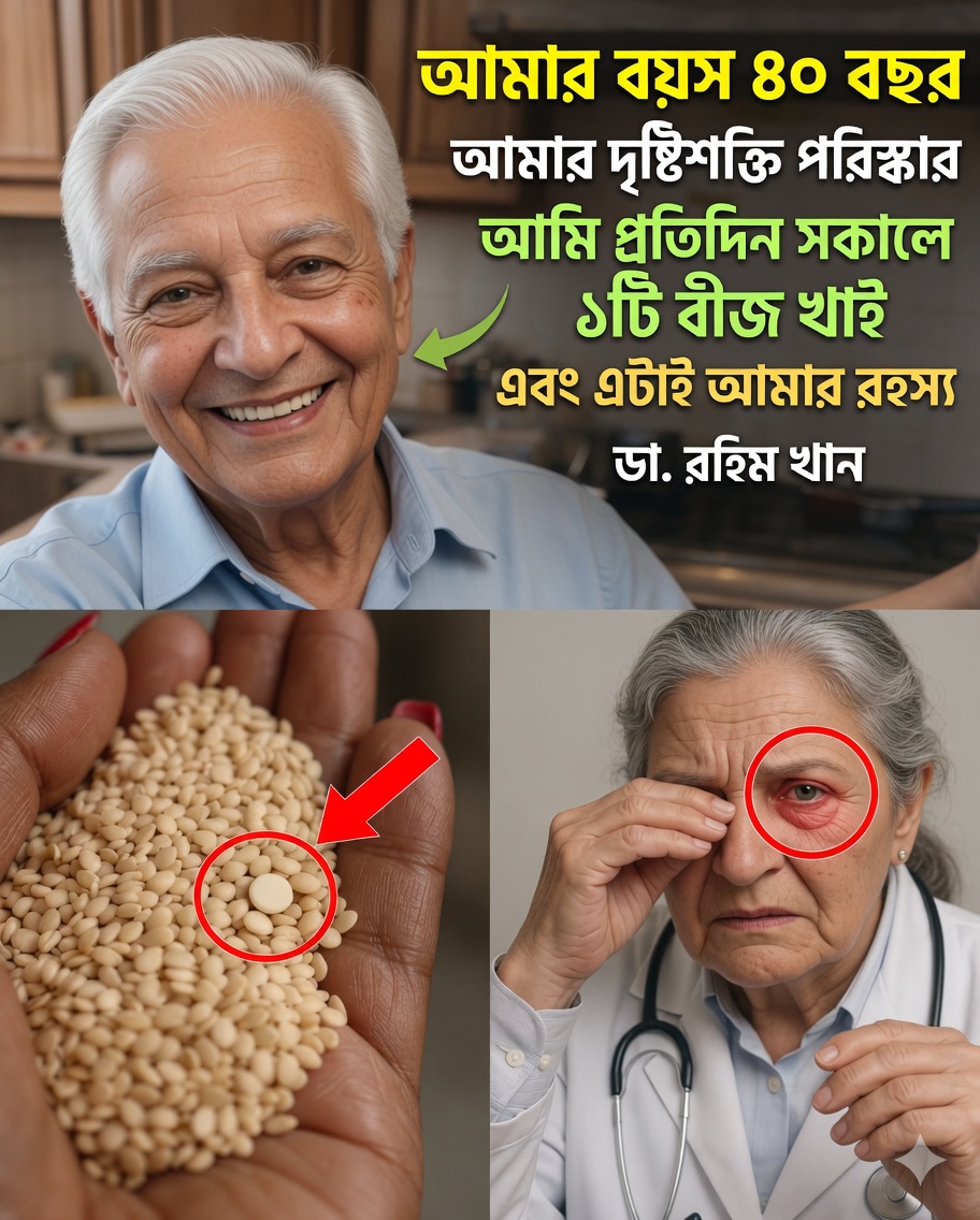 ৯০ বছরের বেশি বয়স হলেও? চোখ ও মস্তিষ্ক শক্তিশালী করতে প্রতিদিন সকালে এই ৩টি বীজ খান (বাস্তব বিজ্ঞান + সহজ দৈনিক রুটিন)