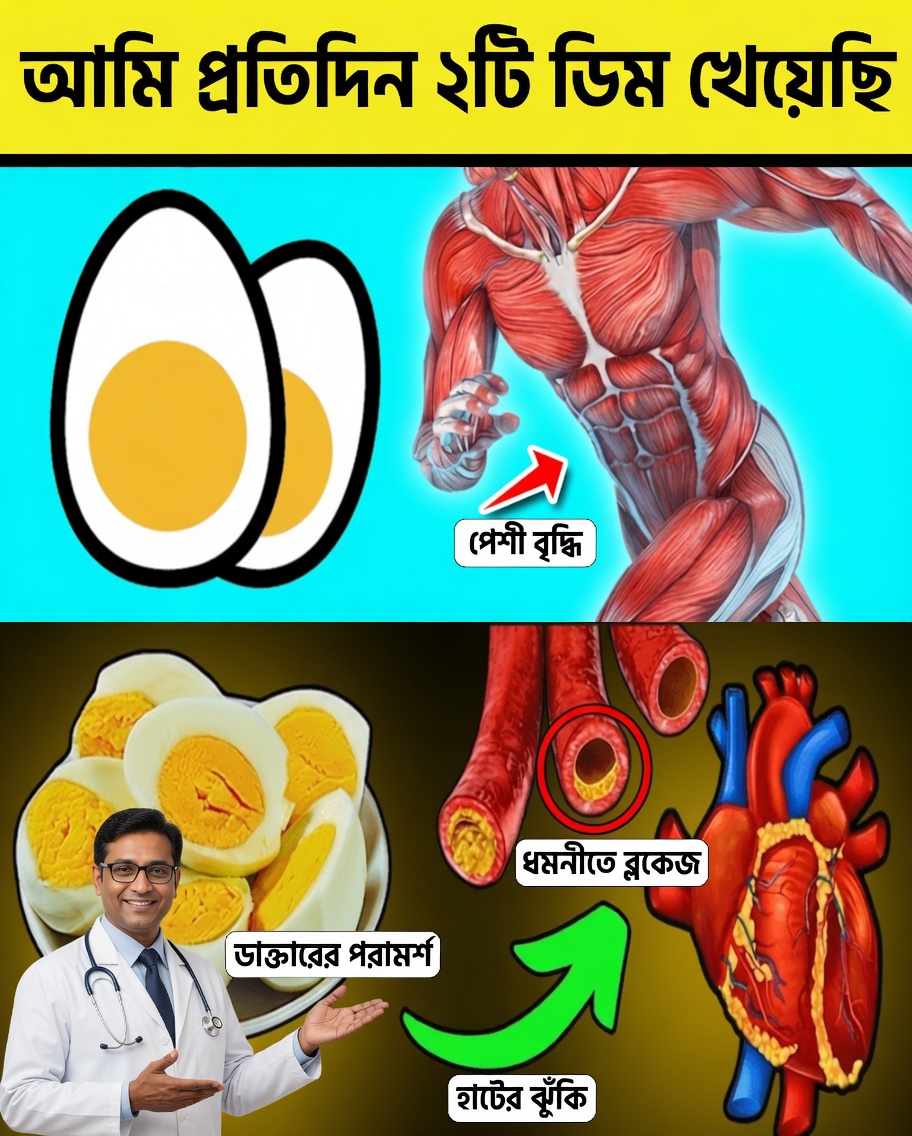 ৯৯% মানুষ এটা বুঝতে পারে না: প্রতিদিন মাত্র ২টি ডিম খাওয়া আপনার শরীরে লুকানো পরিবর্তন ঘটাতে পারে