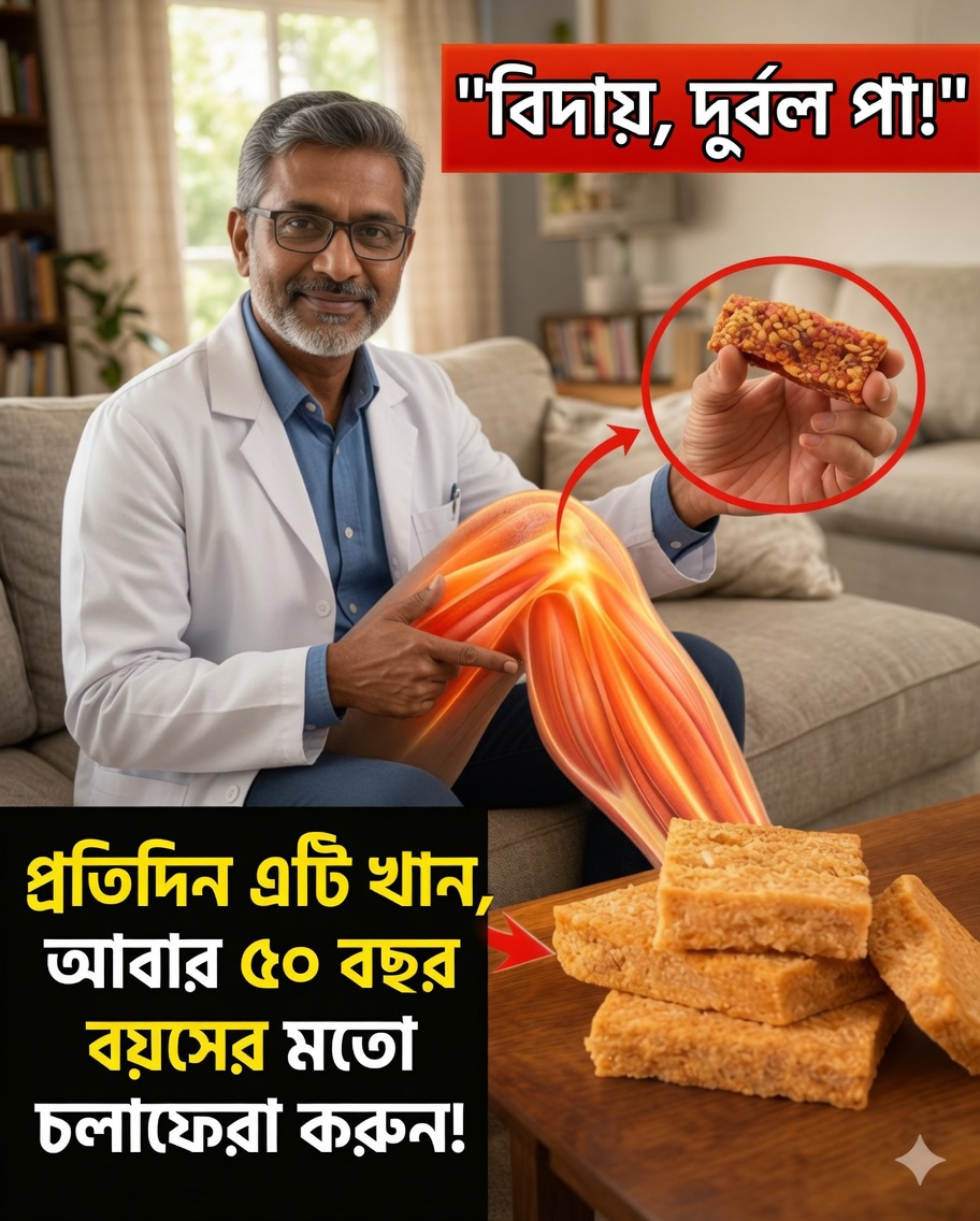 শিরোনাম: ৮০-এর পরও কি আরও শক্তিশালী পা চান? এই সহজ খাবারগুলো পেশিশক্তি বজায় রাখতে সাহায্য করতে পারে