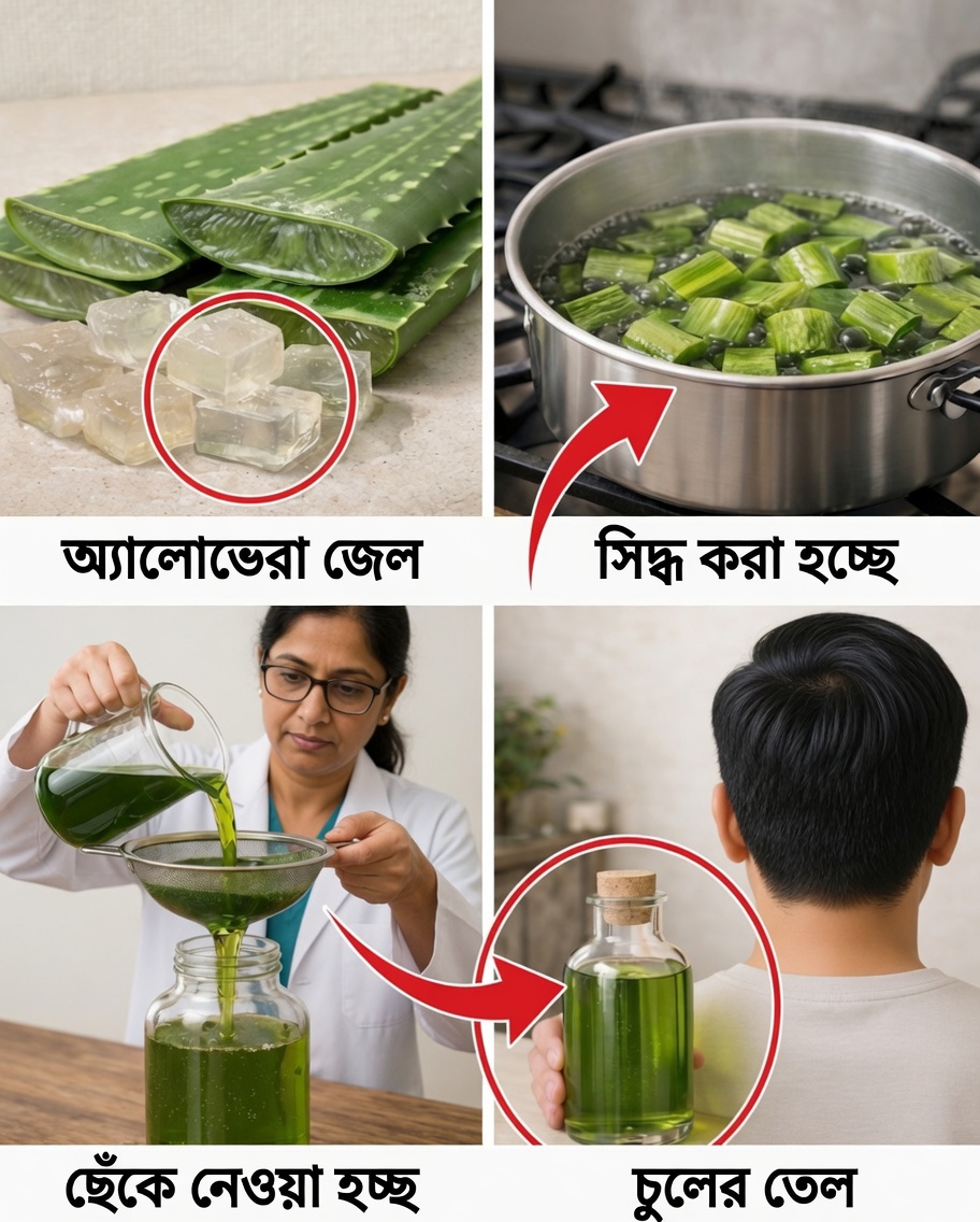 চুলের বৃদ্ধি উদ্দীপিত করতে এবং চুল পড়া কমাতে অ্যালো ভেরা তেল কীভাবে তৈরি করবেন