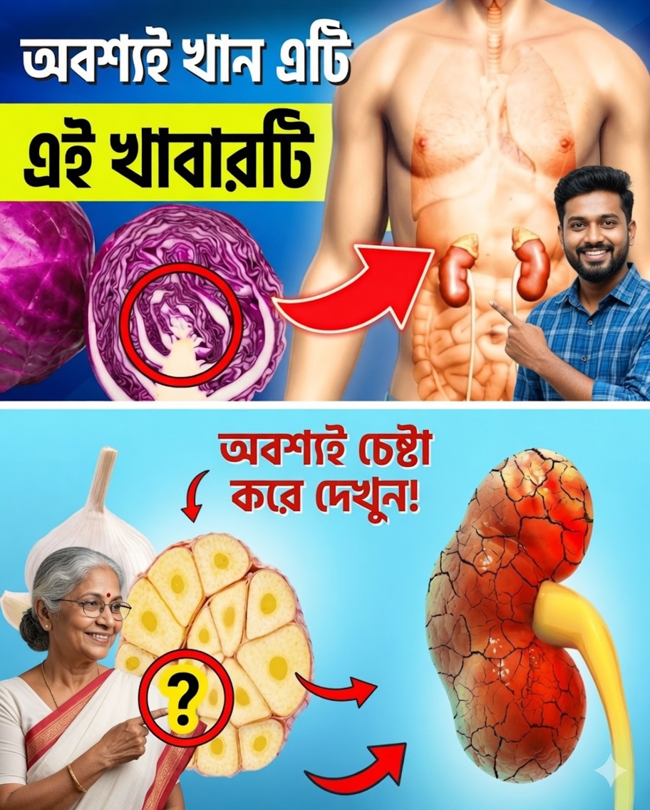 ৪০-এর পর কিডনি-প্রেমী ১২টি শক্তিশালী খাবার – প্রাকৃতিকভাবে কিডনি সুরক্ষা ও শক্তি বাড়ানোর উপায়