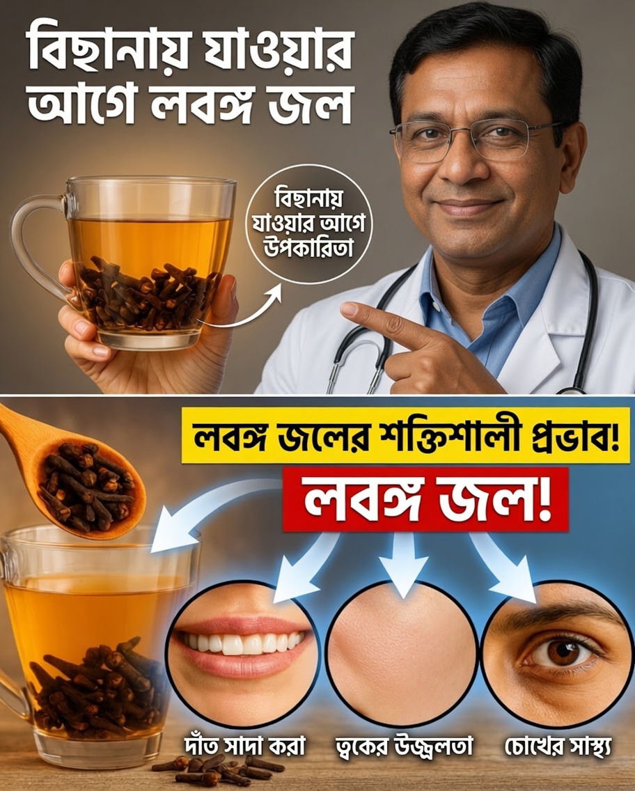 ঘুমানোর আগে ১ কাপ লবঙ্গের পানি: আপনার শরীরের জন্য ১৫টি শক্তিশালী প্রাকৃতিক উপকারিতা