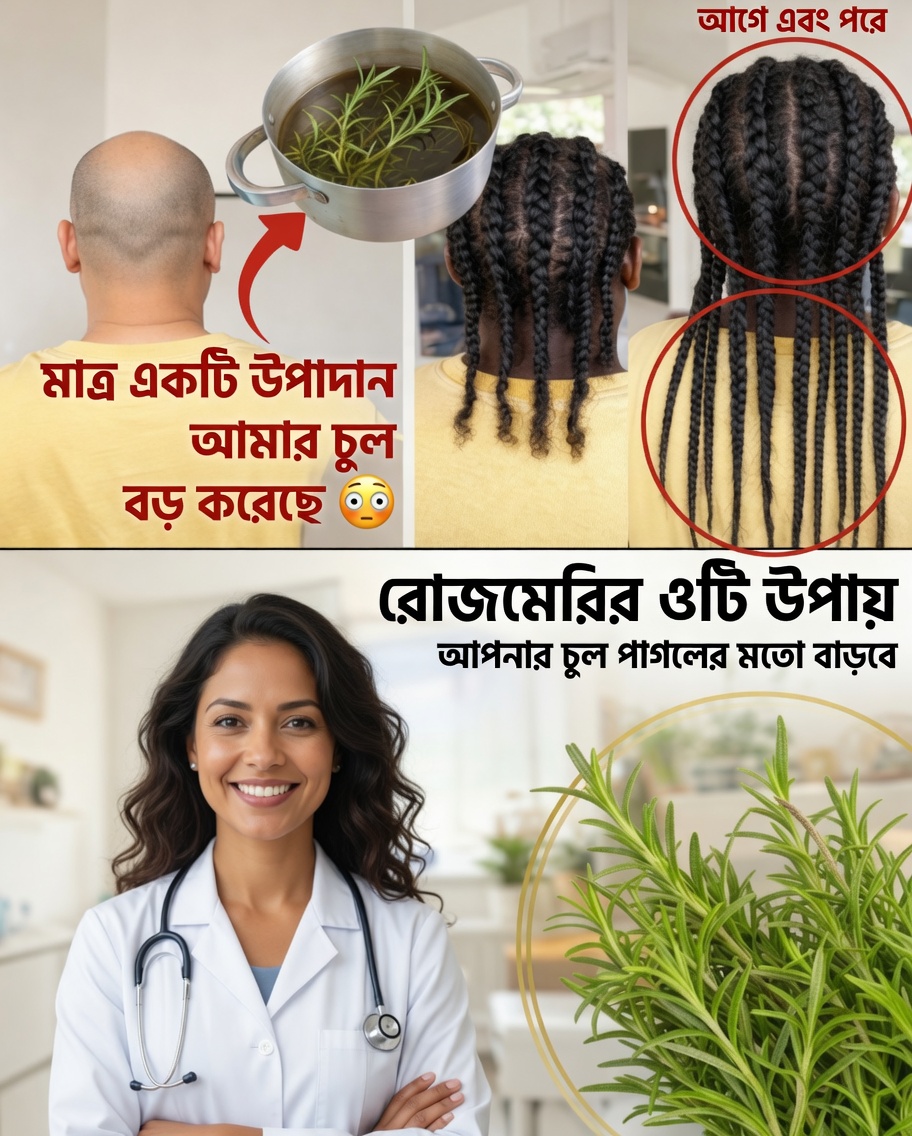 চুলকে আরও ঘন ও দ্রুত বৃদ্ধি পেতে রোজমেরি ব্যবহারের ৩টি শক্তিশালী উপায়